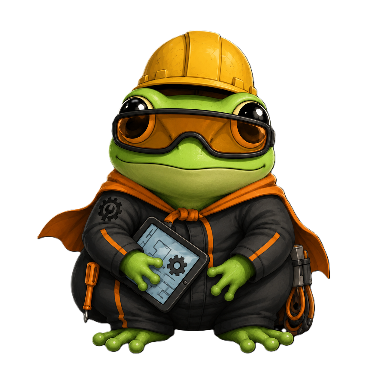 Sora, the BeeTales builder frog